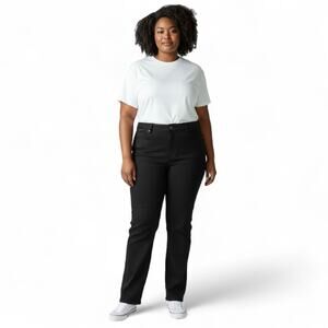 NYDJ NWT Women's Ellison High Rise Straight 31 Inseam Jeans Size 26W Black